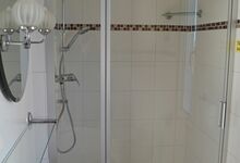 Bad mit Dusche Ferienhaus Zum Anleger 16 in Hohen Wieschendorf